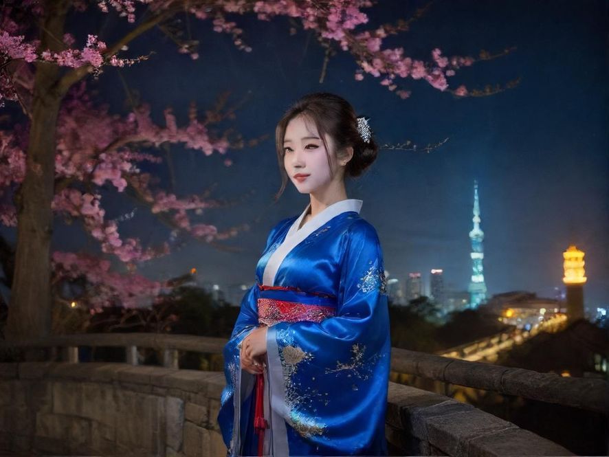 抽象概念图展示广州夜色中的阡陌网络
