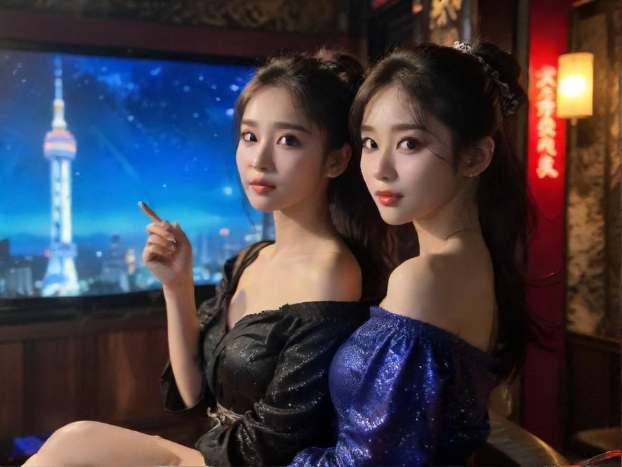 广州夜场会所内部场景