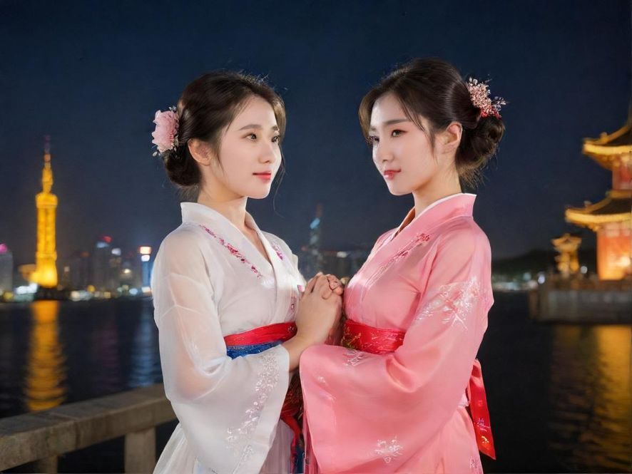 广州夜景流光溢彩