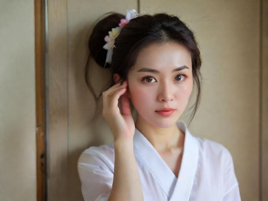 一位年轻女士正在舒适的家中，手持手机专注地搜索信息，眼中流露出对新奇事物的探索欲。